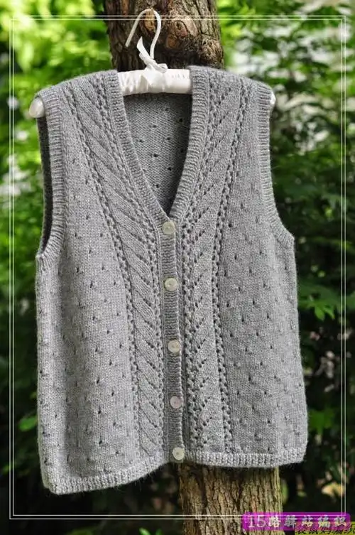 适合中老年女士穿的棒针背心马甲编织图解|棒针编织图解