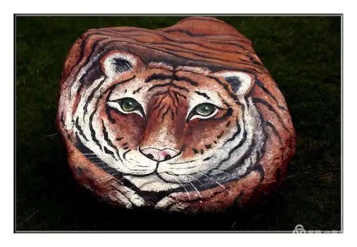 浦东上农嘉年华的石头动物画