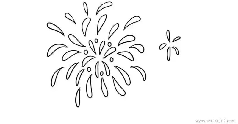 烟花儿童画怎么画 烟花简笔画图片大全