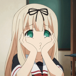 夕立托腮可爱表情 - 舰队collection 夕立gif_卡通表情