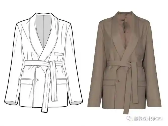 173款-风衣/大衣-平面款式图线稿合集!(素材)_公众_图片_服装