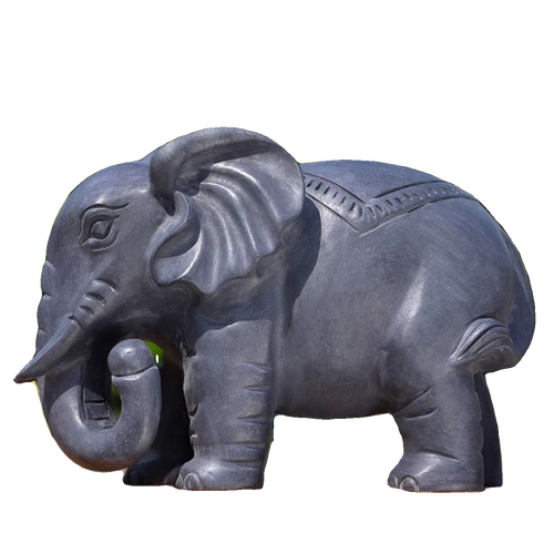 石雕石头青石大象摆件家用门口门前看门家用别墅庭院吸水招财小象