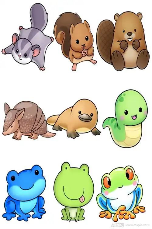 卡通手绘动物素材