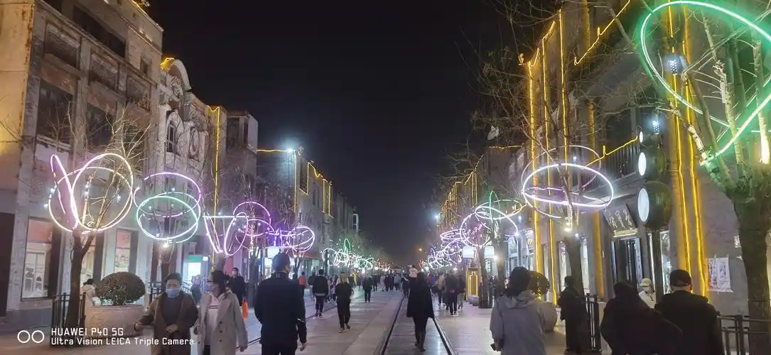 最牛步行街夜景,前门大街 大栅栏