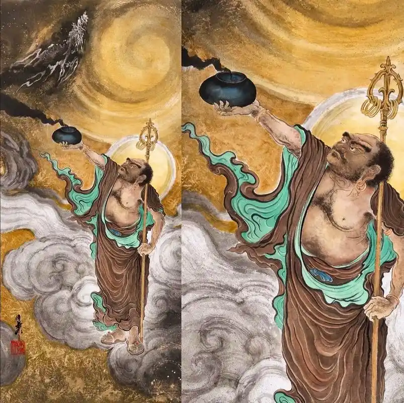 龙虎罗汉#新传统纹身手稿#国画艺术#东方美学@灰渡ink @ - 抖音