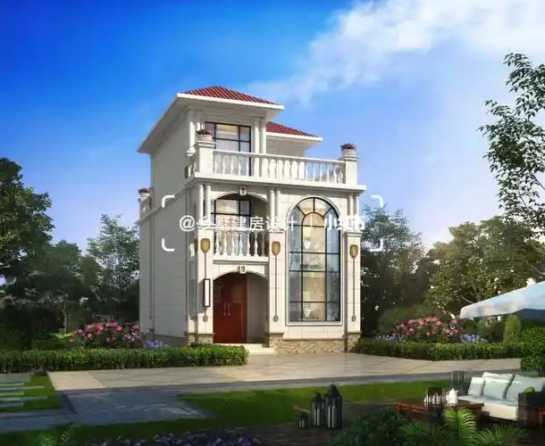 78一侧有邻居无法开窗开间仅7米的欧式别墅