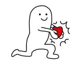 比心小人图简笔画