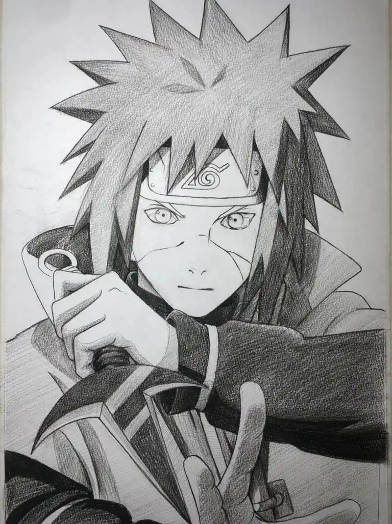 火影忍者动漫人物秽土转生波风水门绘画过程.#手绘 #日常瞎画 - 抖音