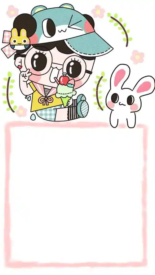 iphone壁纸萌物可爱背景套图韩系插画素材╯з30麽麽