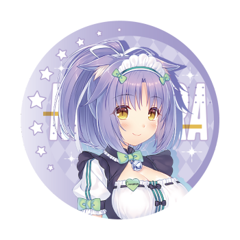 津仁妤猫娘乐园nekopara周边巧克力香子兰马口铁日谷底磨砂细闪徽章