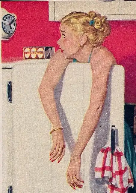 复古女郎海报画画报