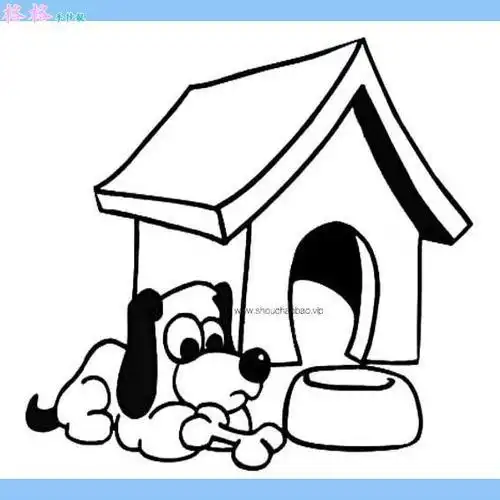 会盖房子的动物简笔画