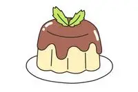 布丁简笔画图片