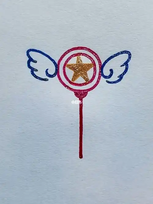 愿所有心愿都能实现简笔画魔法棒