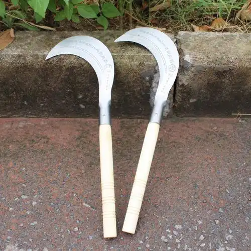 户外农用除草工具家用锰钢镰刀割草刀农具玉米收割割草长柄大镰刀深