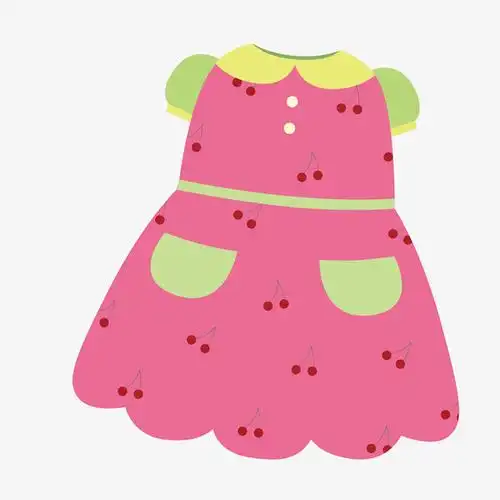 卡通女孩的连衣裙设计