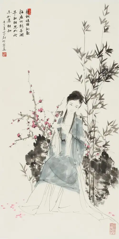 静雅脱俗 清水芙蓉——文蔚女士人物画艺术赏析