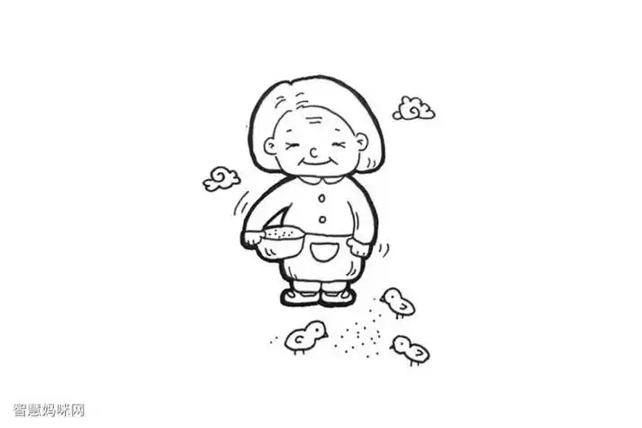 爷爷奶奶简笔画图片