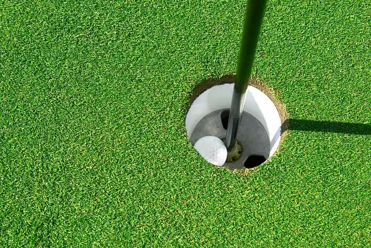 高尔夫球入洞图片