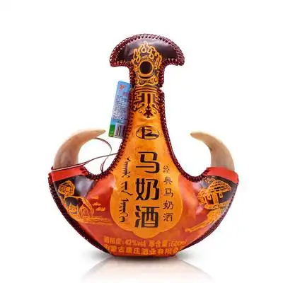 草原部落马奶酒42度500ml2瓶整箱内蒙特产羊角国产白酒