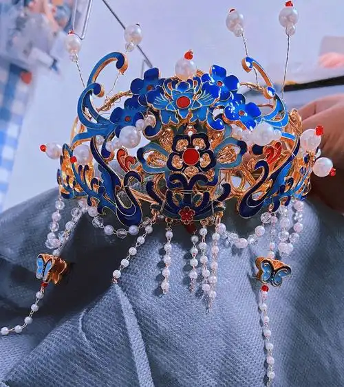 单方面宣布这就是成品了!自制古风发冠/凤冠最终版