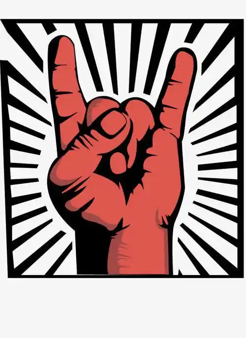 rock手势矢量素材