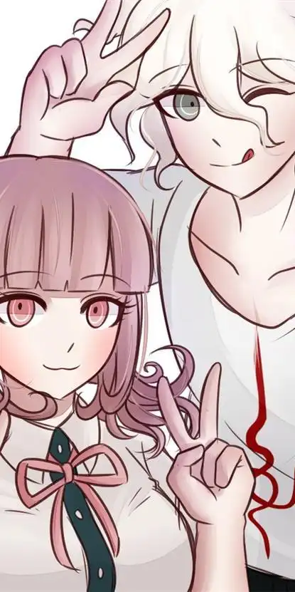 《弹丸论破》狛枝凪斗x七海千秋,动漫全面屏cp壁纸分享