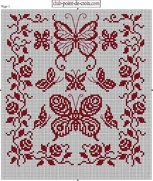 单色十字绣——蝴蝶