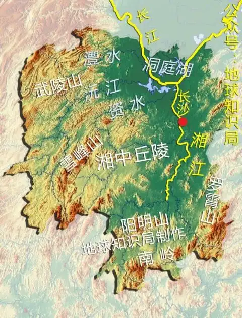 【地形地貌】湖南地处云贵高原向江南丘陵和南岭山脉向江汉平原过渡的