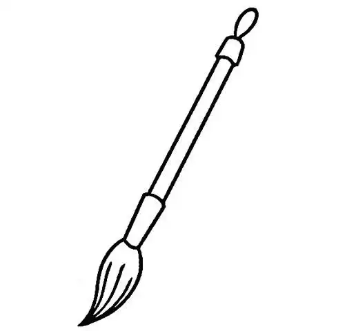 儿童如何画毛笔 写书法的毛笔 _简笔画教程-e学堂