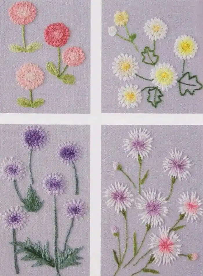 手工刺绣diy:一些简单又美丽的刺绣图样,初学者可以收藏练习咯