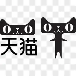 手绘高清紫色的灯光灯管天猫logo