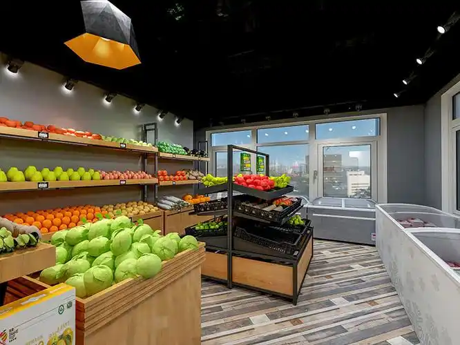 郑州水果蔬菜店设计简欧水果蔬菜店效果图
