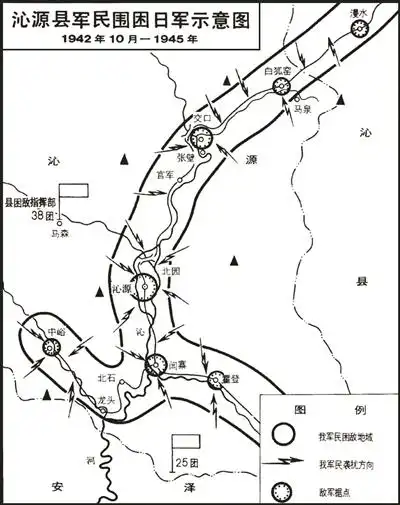沁源军民围困日军示意图