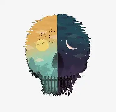 矢量白天黑夜