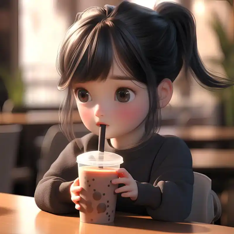 请你喝秋天的第一杯奶茶吖#微信头像# #头像# #动漫头像和壁纸# #可爱