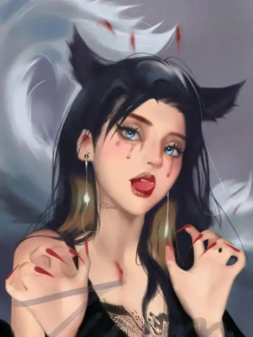 我的起稿也是一种风格厚涂人像附过程