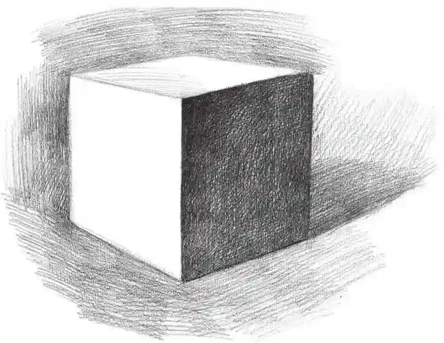 正方体怎么画步骤图片立体素描正方体步骤图片