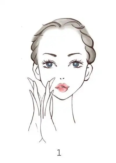 抹润肤露的简笔画