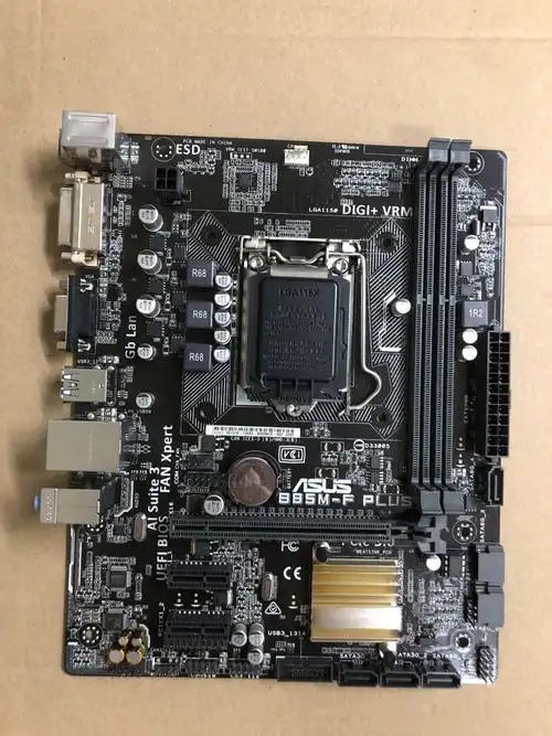 华硕b85主板 asus/华硕b85m-f plus lga1150四核i5 4590主板 黑色