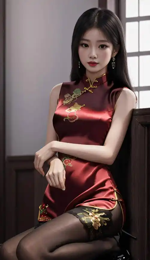 民国风真丝旗袍写真:高贵与性感的完美融合_女性_丝绸_气质