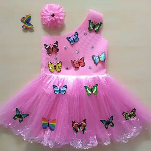 环保时装秀女孩环保亲子装diy材料自制环保衣服手工走秀儿童环保服装