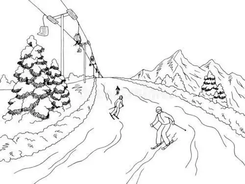 东北冬天的简笔画