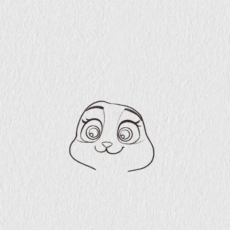 兔子警官 朱迪简笔画