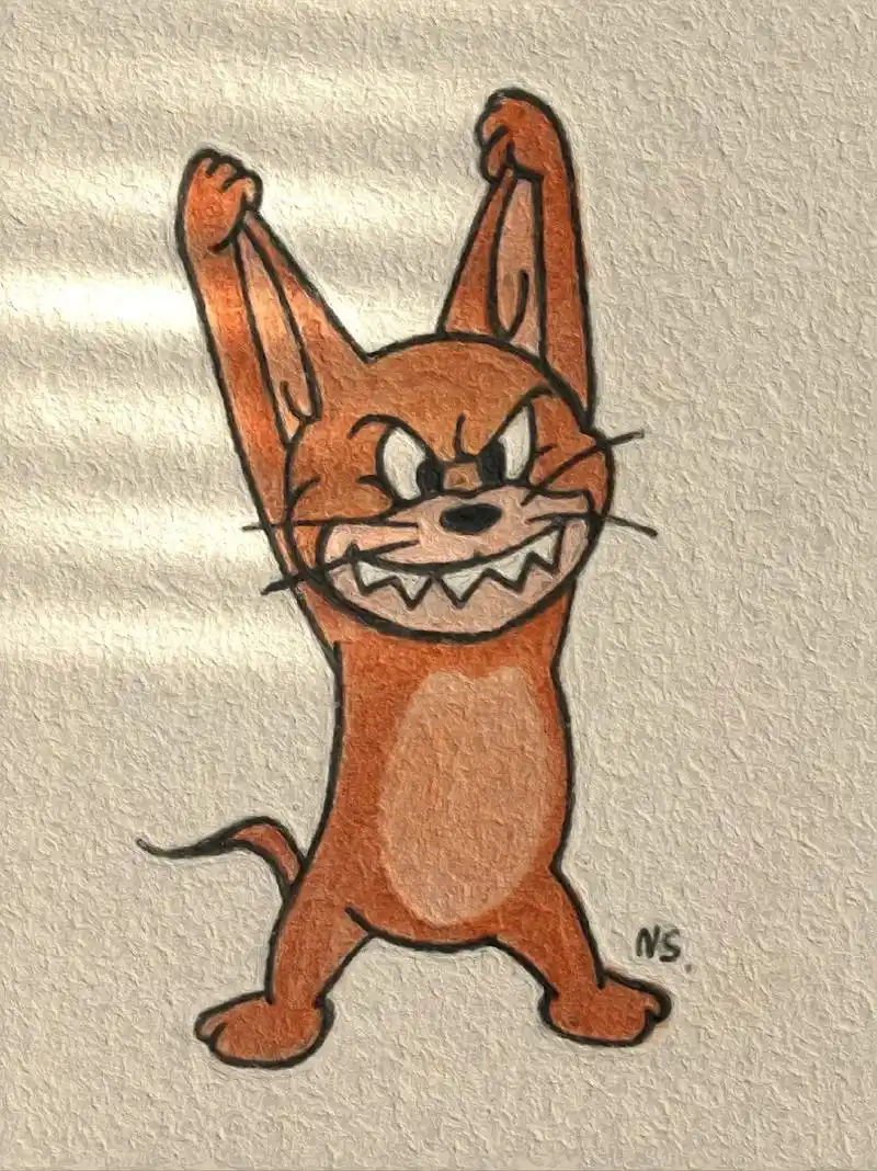 简笔画 #临摹 #猫和老鼠#杰瑞 #jerry - 抖音