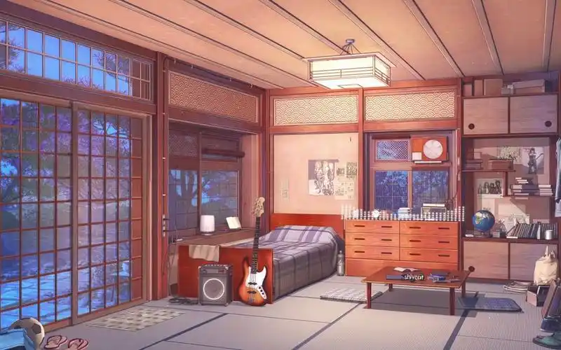 【asmr美术画风氛围】| 傍晚日式卧室lo-fi