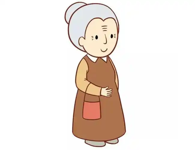 奶奶最简单的简笔画两张老奶奶简笔画彩色图片大全