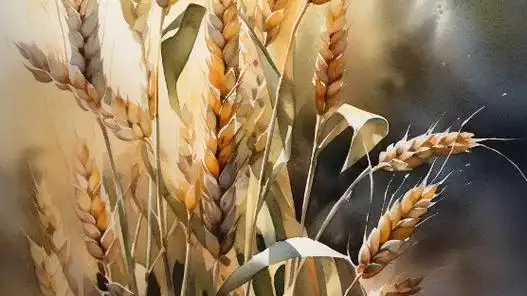 ai水彩:麦穗