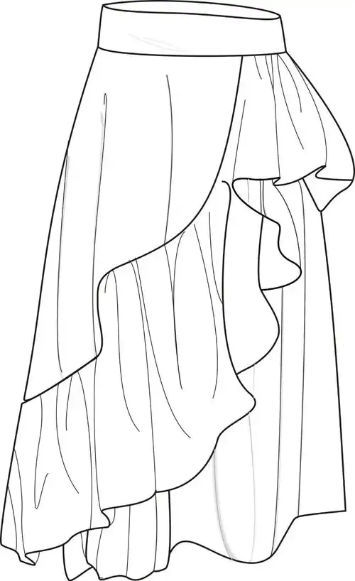 半裙- 女装款式-下装-半身裙 - 贺丽设计师的服装设计作品 - 东纺服装