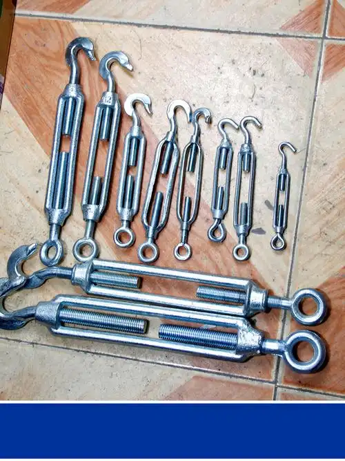 镀锌固定挂钩钢丝绳拉紧器收紧铁丝紧线器花篮螺丝花兰拉钩m14轻型